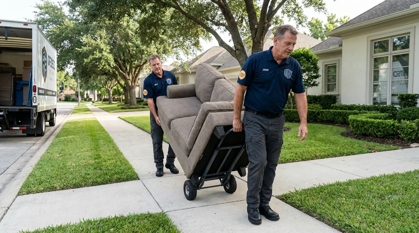 Local residential moving crew loading furniture in Osceola Mills, PA