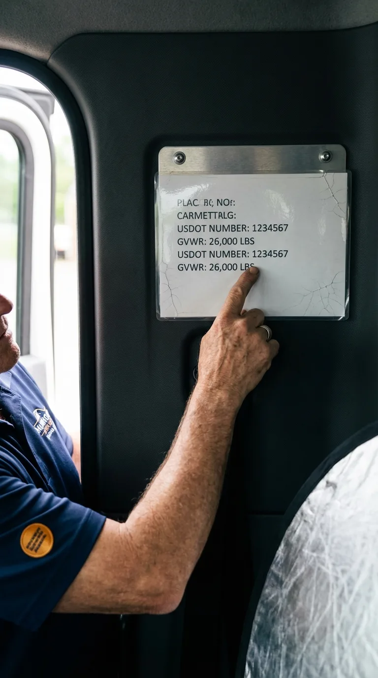 USDOT licensing placard verification in Osceola Mills